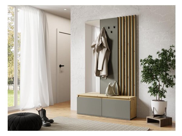 Set mobilier hol Derros 2 (grafit + stejar artisan). 1119608