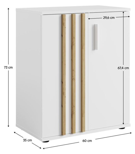 Dulap Tullin 1 (alb + stejar artisan). 1119600