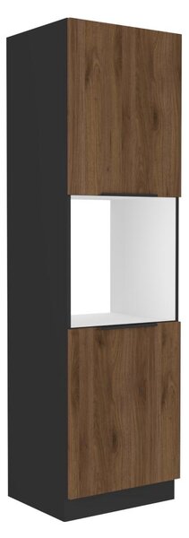 Dulap pentru cuptor Monzesa 60 DP-210 2F (negru + nuc okapi). 1119613