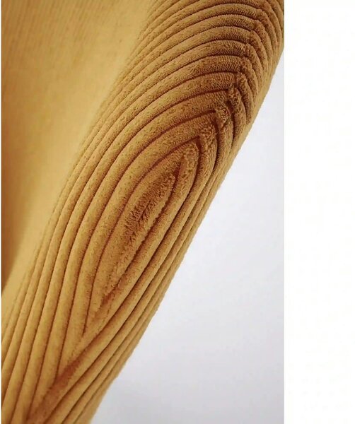Fotoliu AMARO, stofa catifelata galben mustar - Hyper 66, 70x80x97 cm