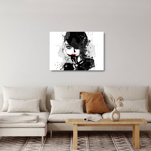 Tablou pe sticlă - Femeia misterioasă (70x50 cm)