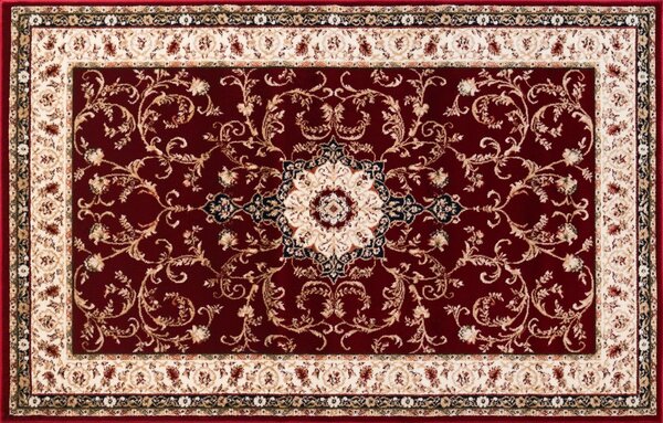Covor Clasic Sufragerie Dormitor, Model Lotos 523 210, Rosu Dreptunghi, 80x200
