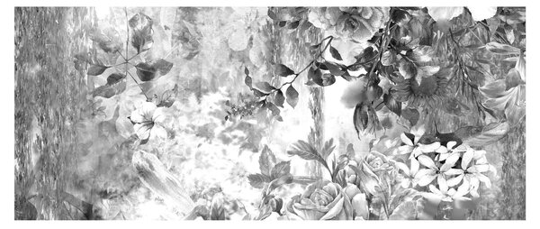 Tablou - Grădină romantică (120x50 cm)