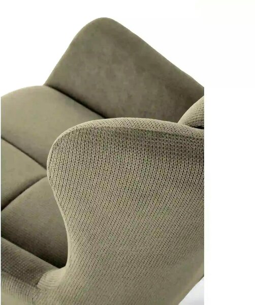 Fotoliu BYRON, stofa clasica verde olive - Vardo 74, 75x85x92 cm