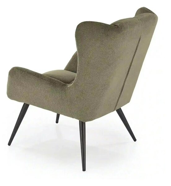 Fotoliu BYRON, stofa clasica verde olive - Vardo 74, 75x85x92 cm