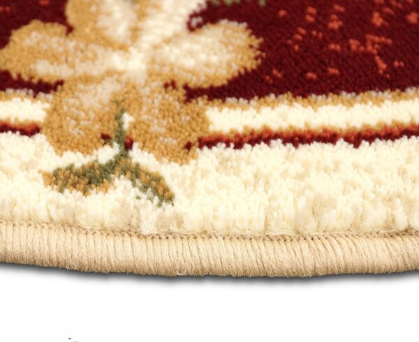 Model Lotos 551 120, Covor Rotund, Rosu Crem, Rotund, 150x150