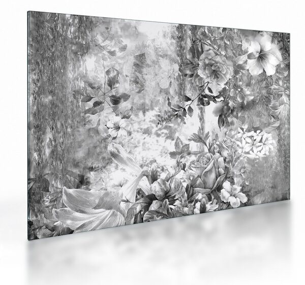 Tablou pe sticlă - Grădină romantică (70x50 cm)