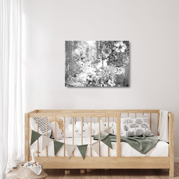 Tablou pe sticlă - Grădină romantică (70x50 cm)