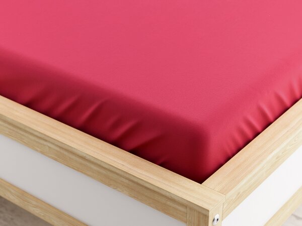 Cearsaf Jersey MICRO cu elastic roz inchis 180 x 200 cm