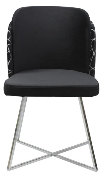 Scaun Alexa Negru Silver