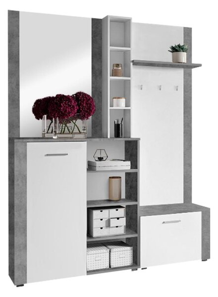 Set mobilier hol Fulgores (alb + beton). 1119726