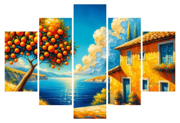 Tablou - Casă cu portocale II. (150x105 cm)