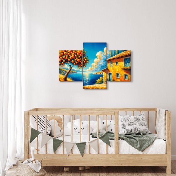 Tablou - Casă cu portocale II. (90x60 cm)