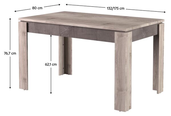Masă sufragerie Jess new (castan nairobi + onyx) (pentru 4 până la 6 persoane). 1119744