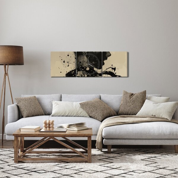 Tablou - Femeie de jazz (cu ceas) (90x30 cm)