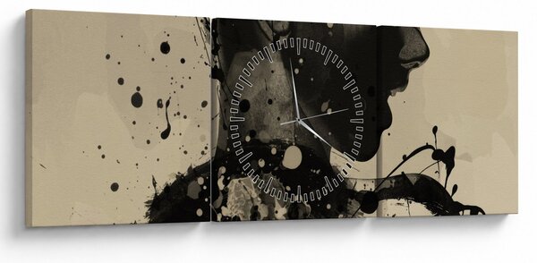Tablou - Femeie de jazz (cu ceas) (90x30 cm)