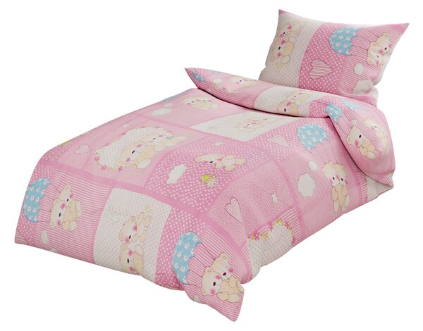 Lenjerii din bumbac pentru patut Culoare roz, COTTON TEDDY