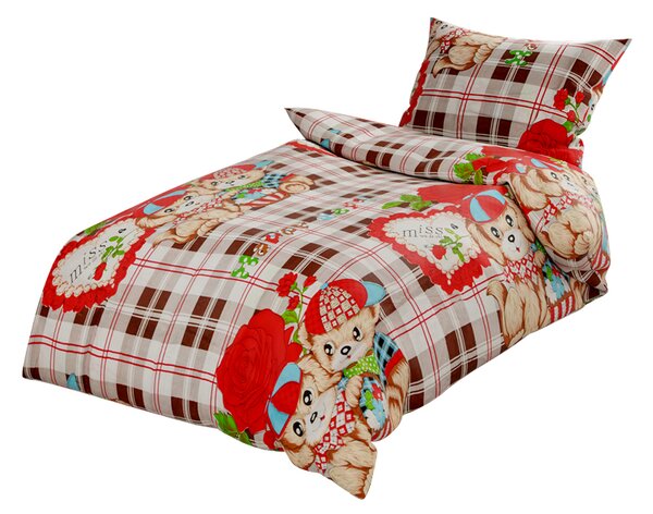 Lenjerii din bumbac pentru patut Culoare maro, TEDDY