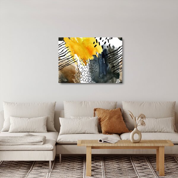 Tablou pe sticlă - Acuarelă abstractă (70x50 cm)