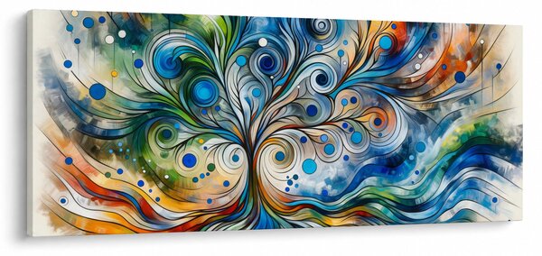 Tablou – Arbore energetic colorat (120x50 cm)