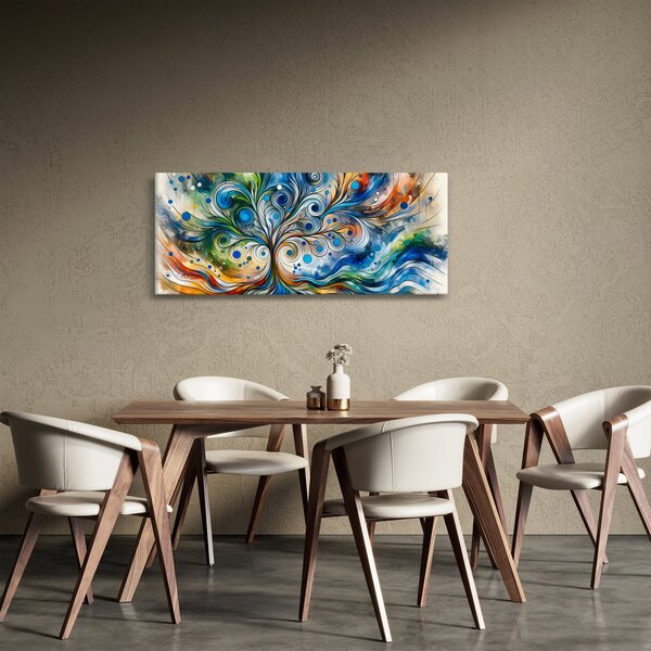 Tablou – Arbore energetic colorat (120x50 cm)