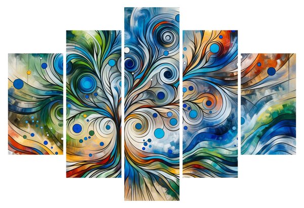 Tablou – Arbore energetic colorat (150x105 cm)