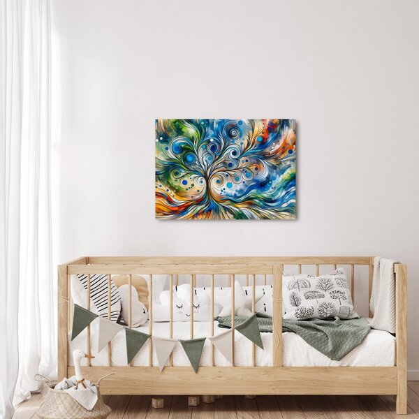 Tablou – Arbore energetic colorat (70x50 cm)