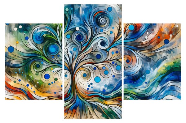 Tablou – Arbore energetic colorat (90x60 cm)