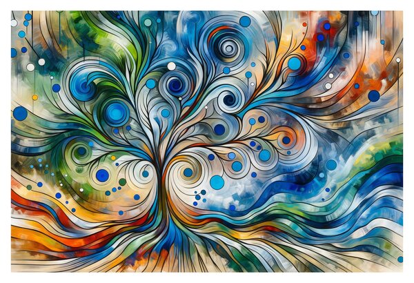 Tablou – Arbore energetic colorat (90x60 cm)