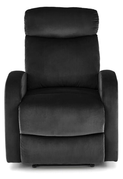 Fotoliu rabatabil WONDER, stofa catifelata negru - Bluvel 19, 75x95/14
