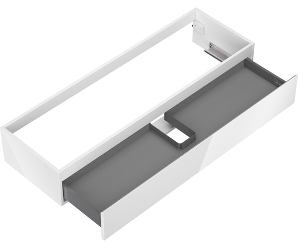 Mexen Orio, mobilier de baie 140 cm, 1 sertar, alb lucios, 91A10-14023-1-BF00