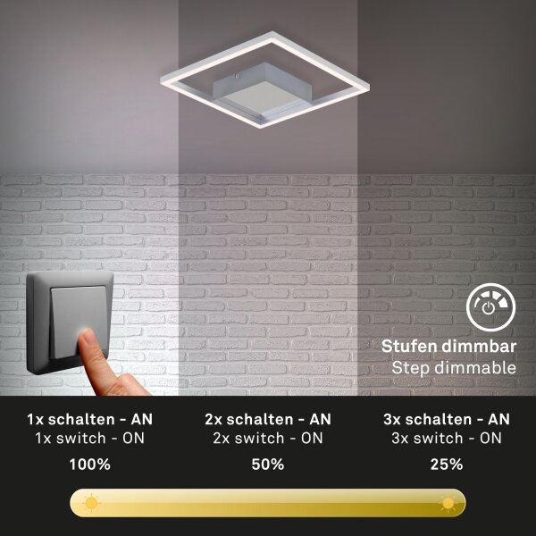 Plafonieră LED dimabilă FRAMES LED/9,7W/230V Briloner 3105-018