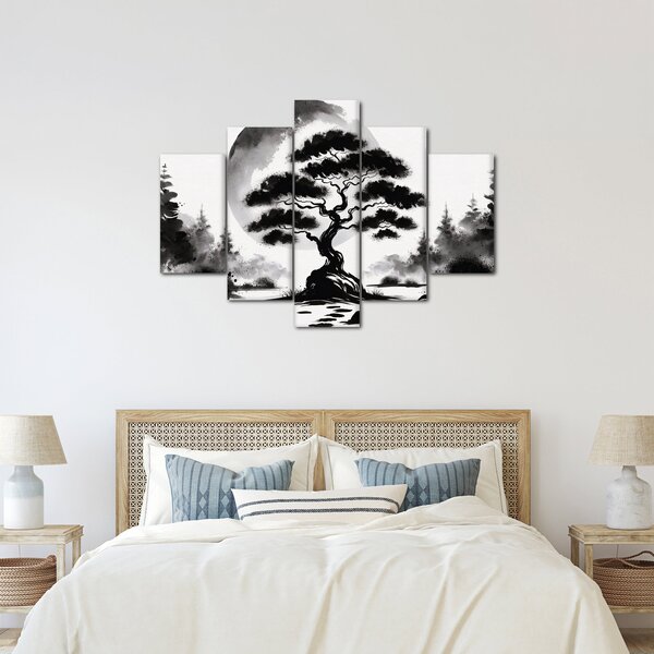 Tablou – Bonsai alb-negru (150x105 cm)