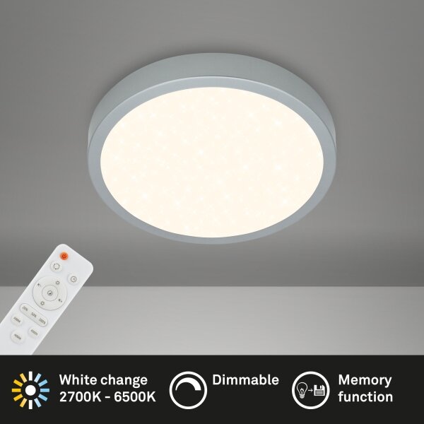 Plafonieră LED dimabilă RUNA LED/18W/230V Briloner 3701-014 + telecomandă