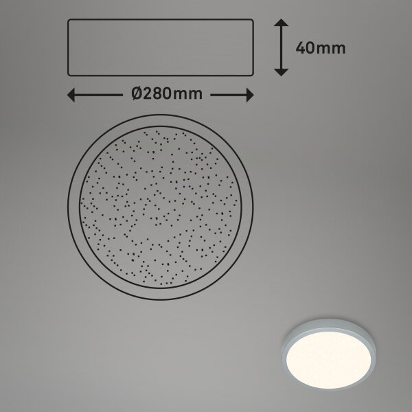 Plafonieră LED dimabilă RUNA LED/18W/230V Briloner 3701-014 + telecomandă