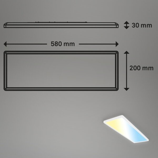 Plafonieră LED dimabilă Briloner 7403-016 SLIM LED/23W/230V 2700-6500K + telecomandă