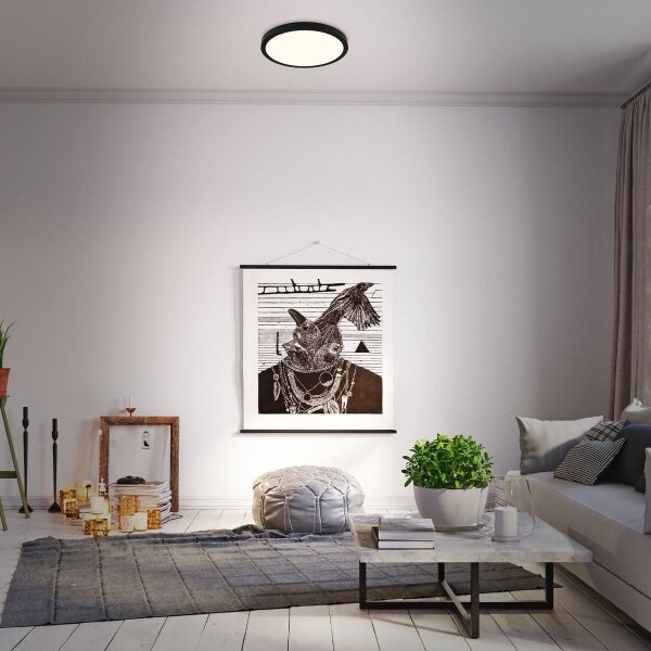 Plafonieră LED dimabilă RUNA LED/22W/230V negru Briloner 3704-015 + telecomandă