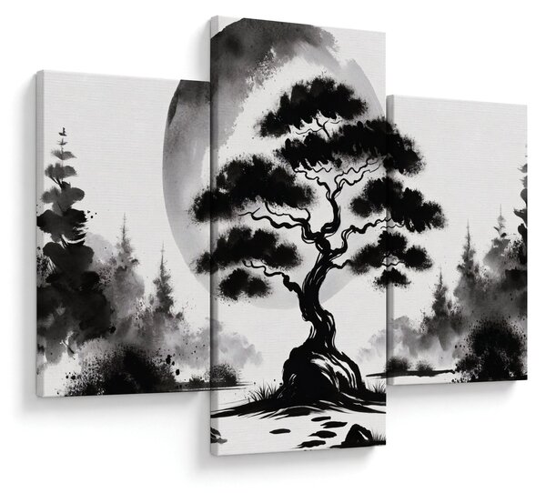 Tablou – Bonsai alb-negru (90x60 cm)