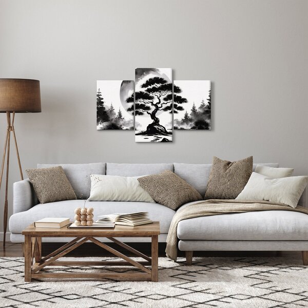 Tablou – Bonsai alb-negru (90x60 cm)