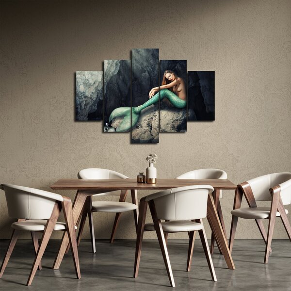 Tablou - Sirena pe stâncă (150x105 cm)