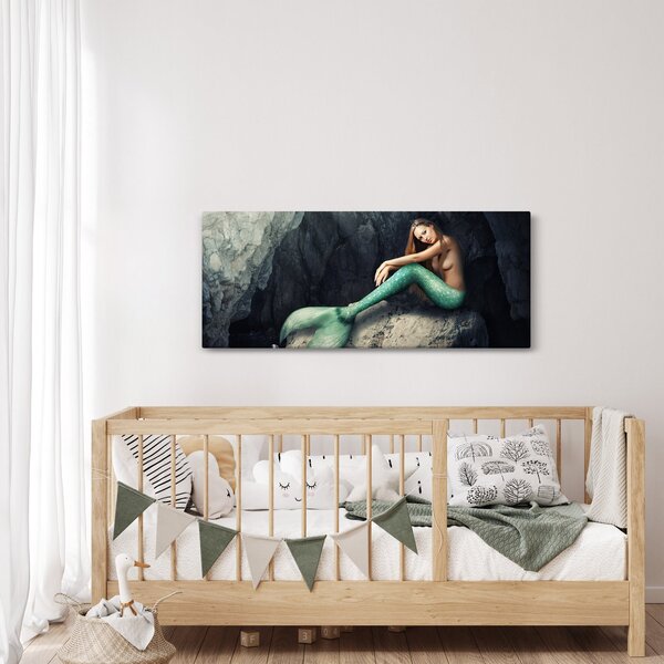 Tablou - Sirena pe stâncă (120x50 cm)