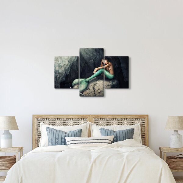 Tablou - Sirena pe stâncă (90x60 cm)
