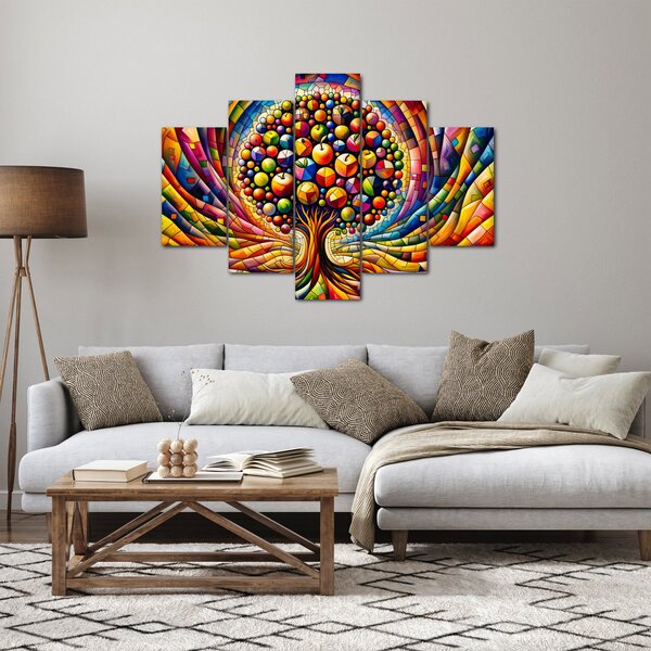 Tablou – Arbore colorat cu mere (150x105 cm)