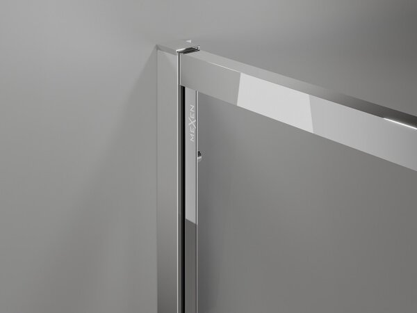 Mexen Exo, cabină de duș glisantă, ușă 85 cm + perete lateral 70 cm, sticlă transparentă, crom, 8153-085-070-01-00