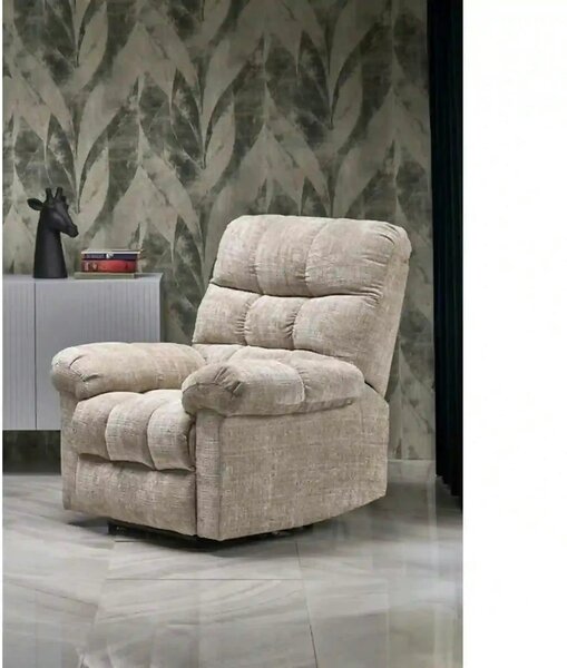 Fotoliu recliner AMORE, bej, stofa, 105x100x86 cm