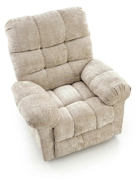 Fotoliu recliner AMORE, bej, stofa, 105x100x86 cm