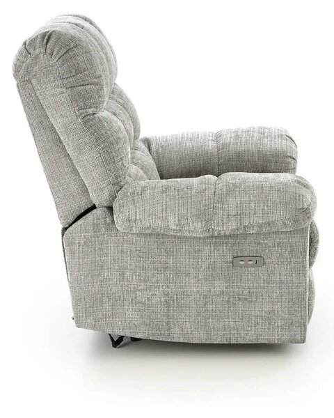 Fotoliu recliner AMORE, gri, stofa, 105x100x86 cm