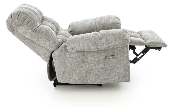 Fotoliu recliner AMORE, gri, stofa, 105x100x86 cm