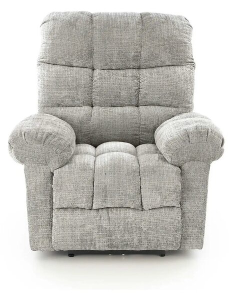 Fotoliu recliner AMORE, gri, stofa, 105x100x86 cm