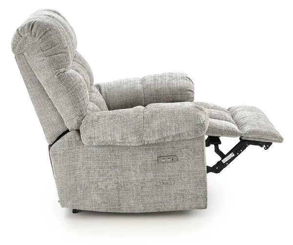 Fotoliu recliner AMORE, gri, stofa, 105x100x86 cm